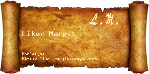 Liker Margit névjegykártya